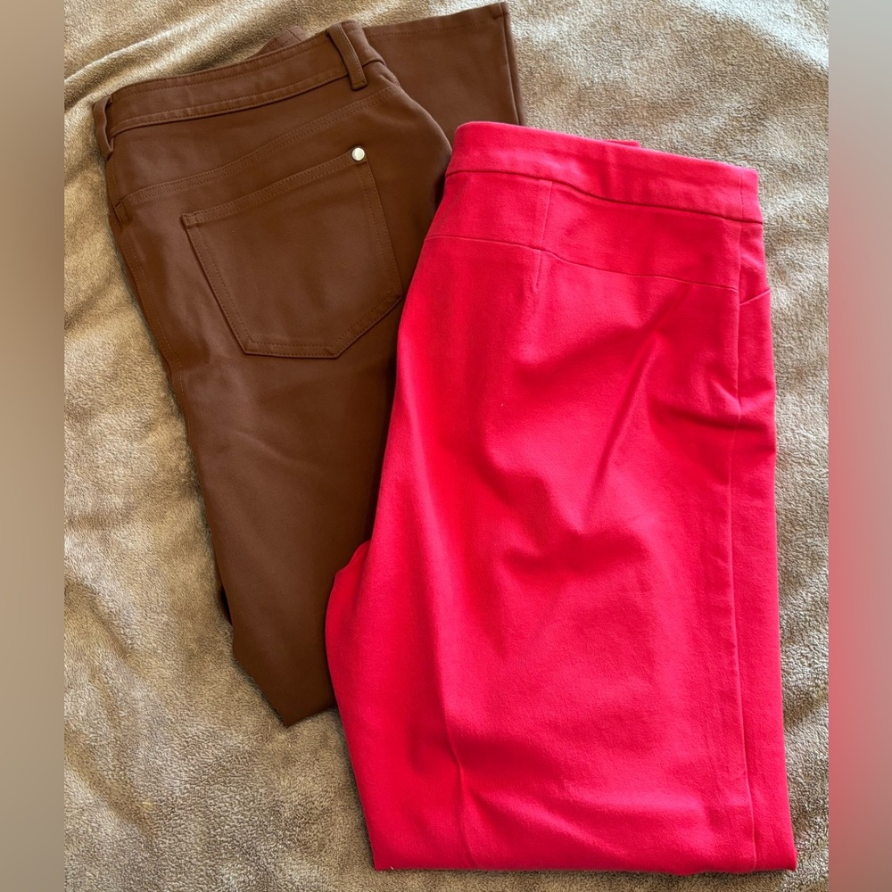 Two! Pair of Chico’s So Slimming Pants size 10 (1.5)